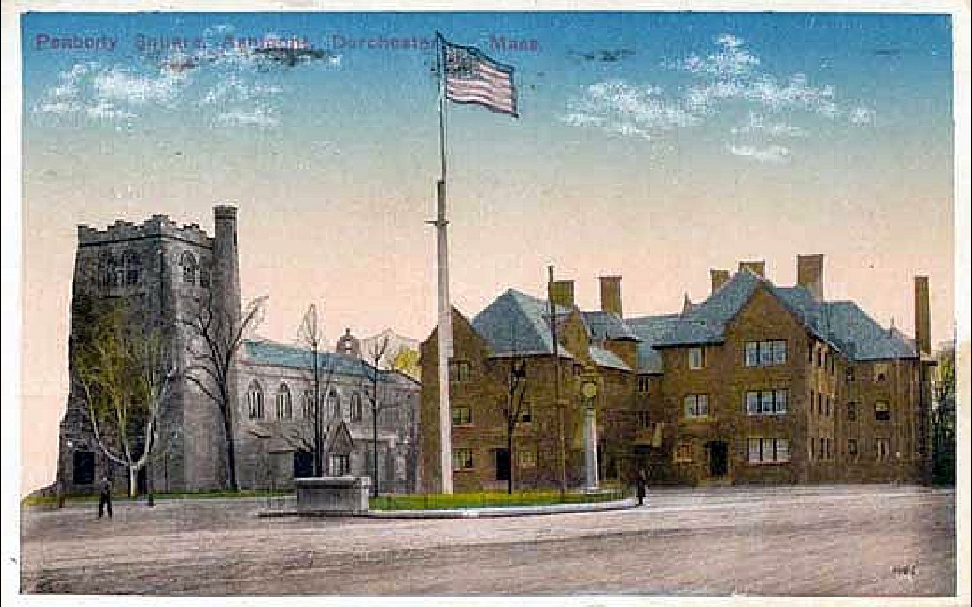Peabody Square, Ashmont, Dorchester, Mass. Postmarked Sep 16, 1915.