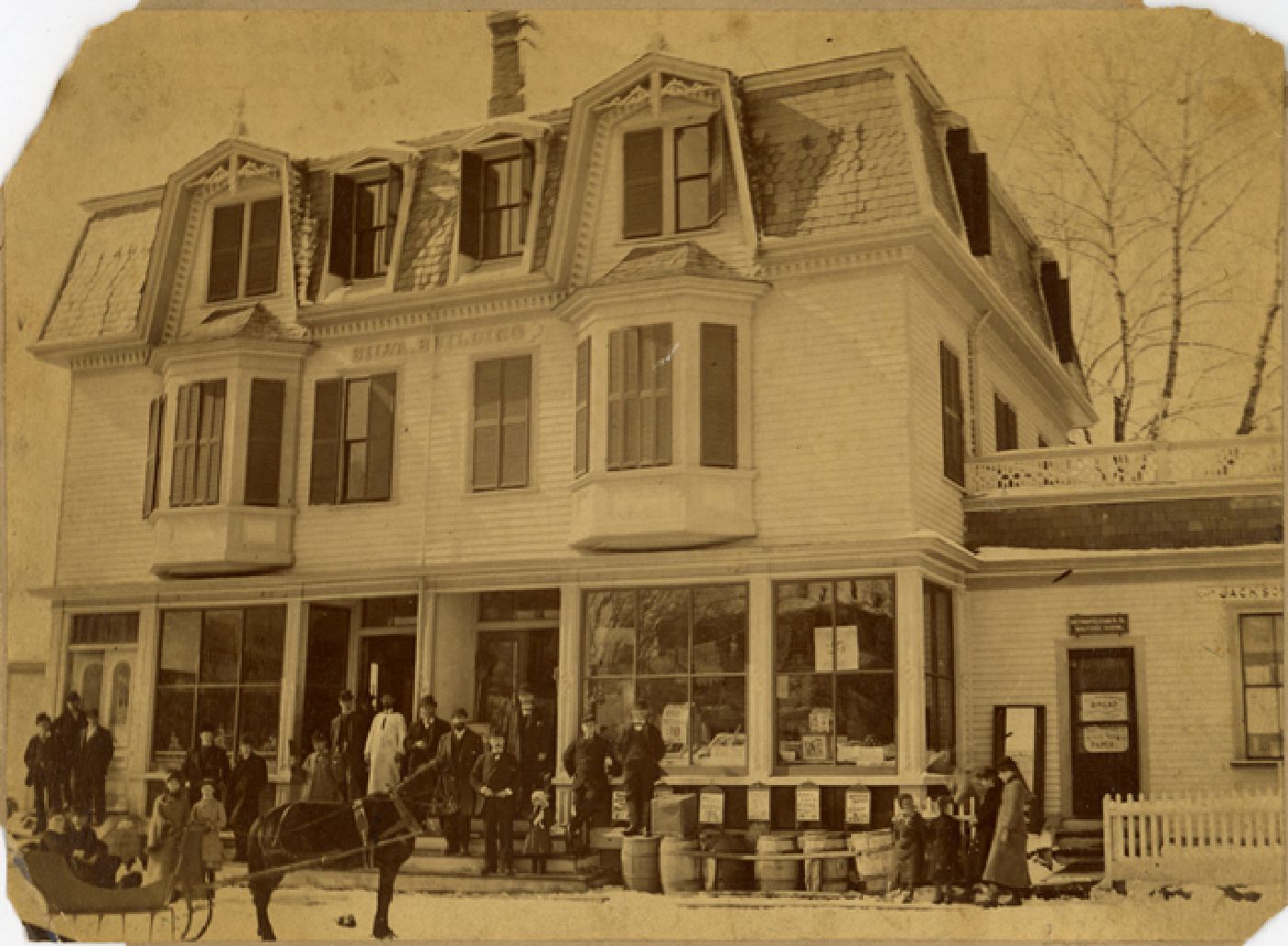 Store at south side of intersection of Fuller Street and Dorchester Avenue with sign: Silva Building